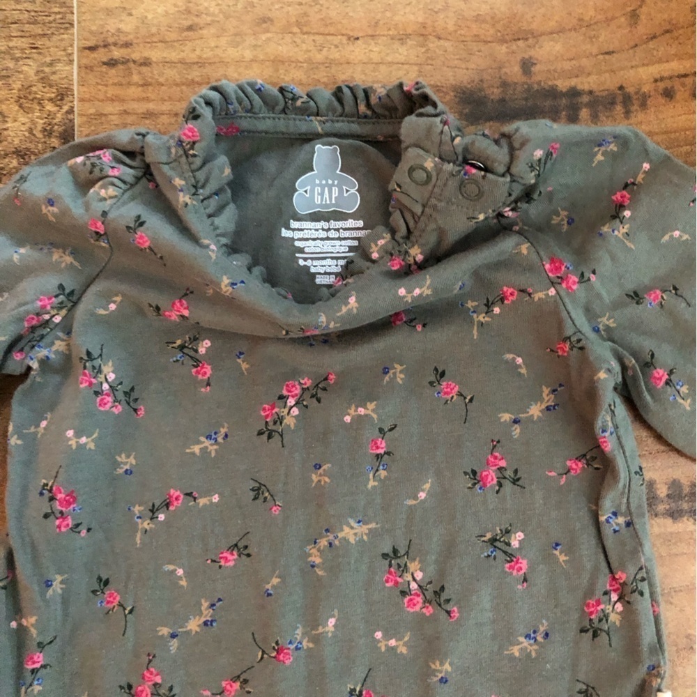 GAP Baby Organic Cotton Mix and Match Printed Bodysuit and Leggings 2-Piece 3-6M - Picture 7 of 9